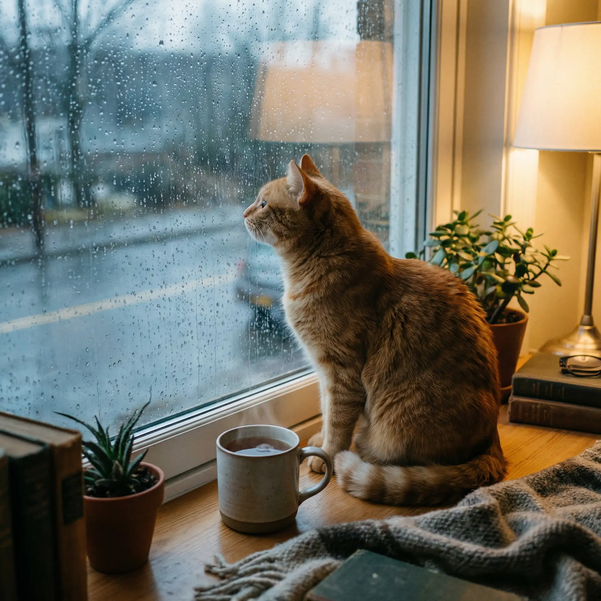 猫咪望着窗外的雨 - 交替伴侣高清在线观看